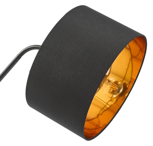 Lampa stojąca Siovan Lindby, czarny, salon / jadalnia, metal, nowoczesny