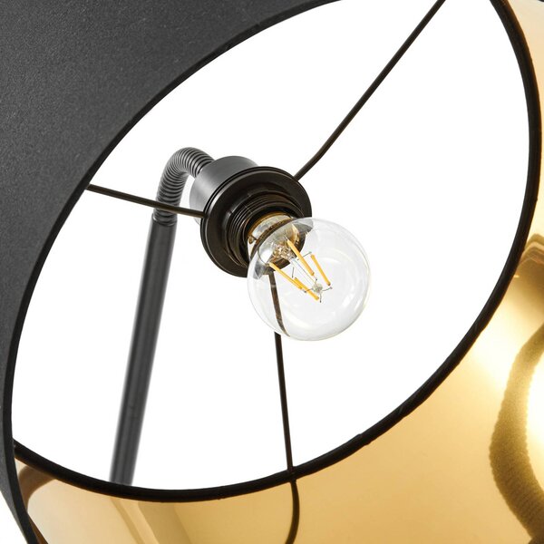 Lampa stojąca Siovan Lindby, czarny, salon / jadalnia, metal, nowoczesny
