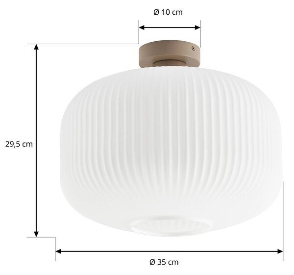 Lampa sufitowa Evey NOLA, możliwość ściemniania, biały / opal, salon / jadalnia, szkło, skandynawski