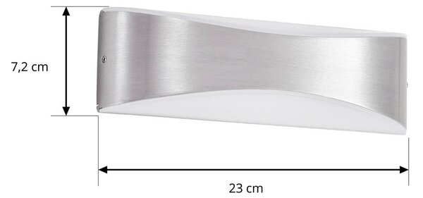 Kinkiet zewnętrzny Akira Lucande, chromowy / srebrny, aluminium, nowoczesny