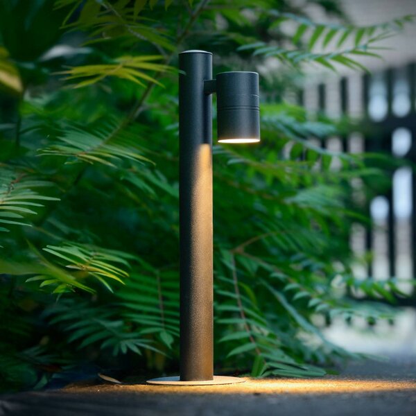 Lucide Słupek oświetleniowy ARNE, czarna, 1-punktowa, wysokość 50 cm, IP44, GU10-LED ARNE, czarny, metal, nowoczesny