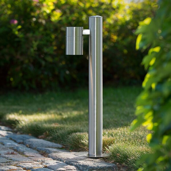 Lucide Słupek oświetleniowy ARNE, chromowany, 1-punktowy. Wysokość 50 cm, stopień ARNE, chromowy / srebrny, metal, nowoczesny