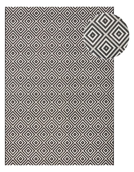 Czarno-biały chodnik odpowiedni na zewnątrz NORTHRUGS Karo, 80x150 cm