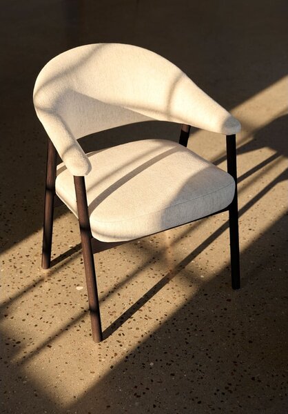 Kremowe fotele jadalniane zestaw z podłokietnikami 2 szt. z litego drewna dębowego Elk – Unique Furniture