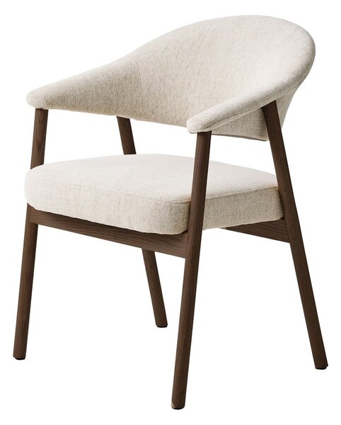 Kremowe fotele jadalniane zestaw z podłokietnikami 2 szt. z litego drewna dębowego Elk – Unique Furniture
