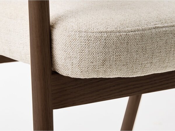 Kremowe fotele jadalniane zestaw z podłokietnikami 2 szt. z litego drewna dębowego Elk – Unique Furniture