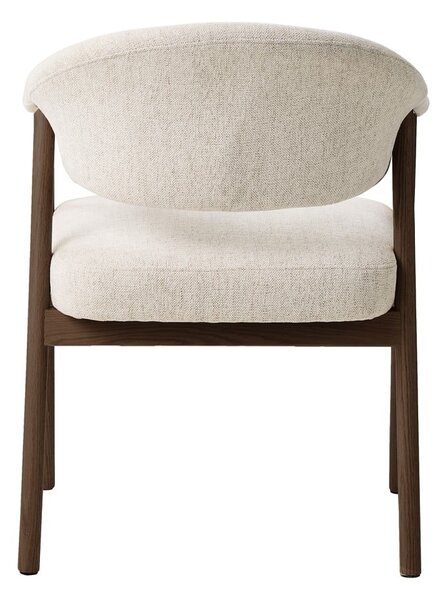 Kremowe fotele jadalniane zestaw z podłokietnikami 2 szt. z litego drewna dębowego Elk – Unique Furniture