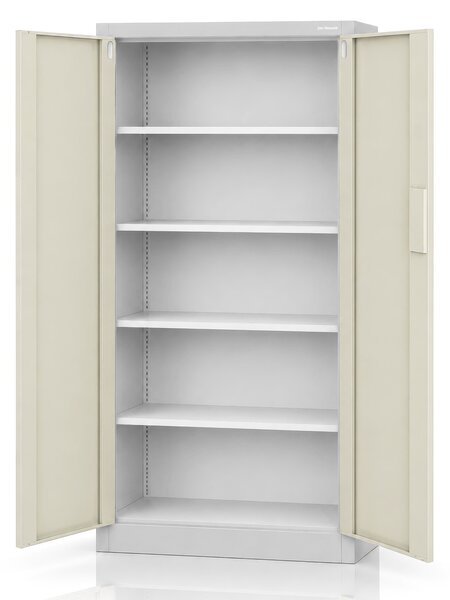 Szafa biurowa na akta otwierana na szyfr Eco Design Daniel 90x40x185 cm, szary/dąb sonoma