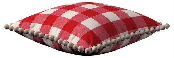 Poszewka Wera na poduszkę kolor czerwony tkanina wzorzysta