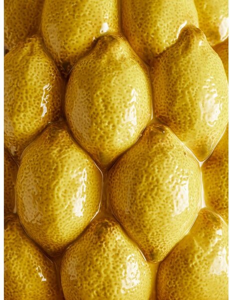 Żółty kamionkowy ręcznie malowany wazon (wysokość 22 cm) Limone – Bloomingville