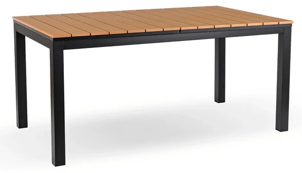 Zestaw Mebli Ogrodowych Stół ARGOS 140-180 cm Dąb/Czarny i 6x Krzesło CORTO Szare
