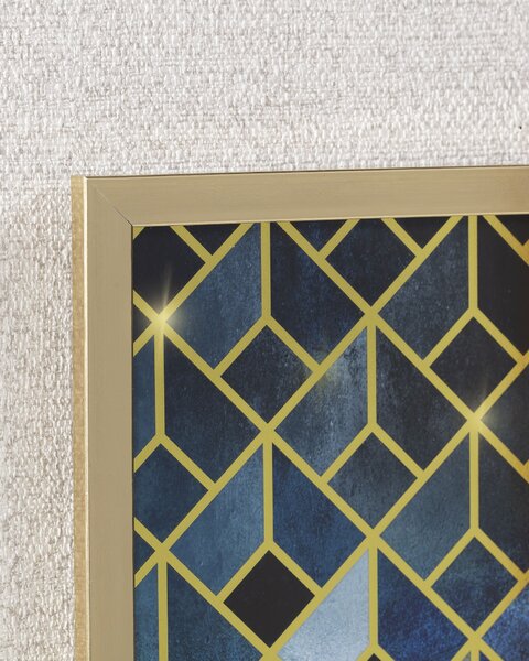 Obraz Geometric 30x40cm gold&navy