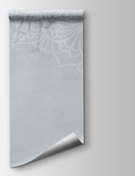 Fototapeta Białe i szare tło z białymi mandalami, Fototapety pióra, Popularne Fototapety, t00873v3 - Tapeko.pl