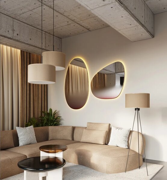 Nowoczesna wisząca lampa do salonu taupe S3-N22
