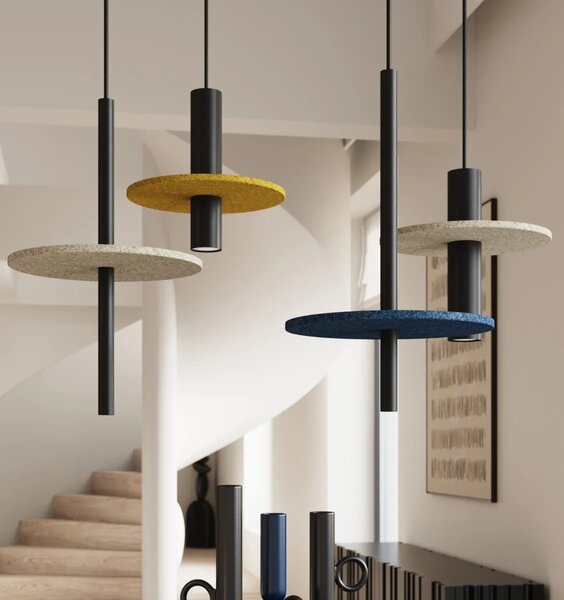 Beżowa wisząca lampa z regulowaną wysokością B5-G90