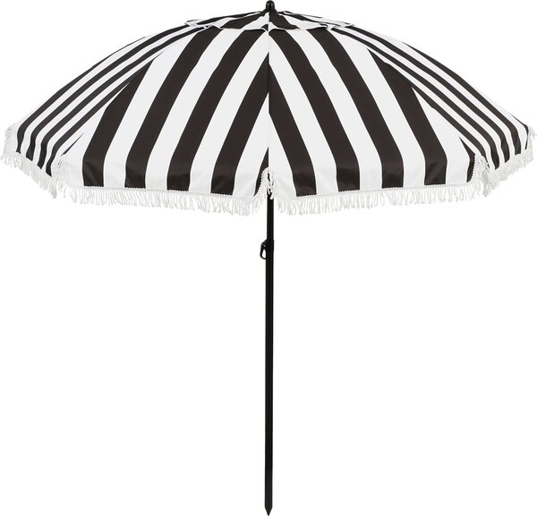 Parasol ogrodowy Mica Decorations Osborn Ø220 cm – parasol ogrodowy i plaowy – ochrona przed socem – wzór czarno-biay