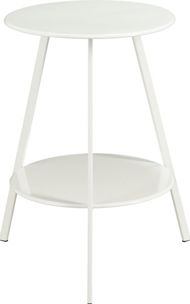 Mica Decorations Seatle Okrgy stolik pomocniczy do uytku na zewntrz – stolik kawowy – moe suy równie jako stojak na roliny – metal – 58 x 46 cm – biay