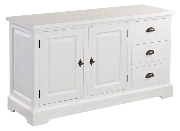 Komoda Brighton 3 szuflady + 2 drzwi white