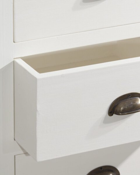 Komoda Brighton 3 szuflady + 2 drzwi white