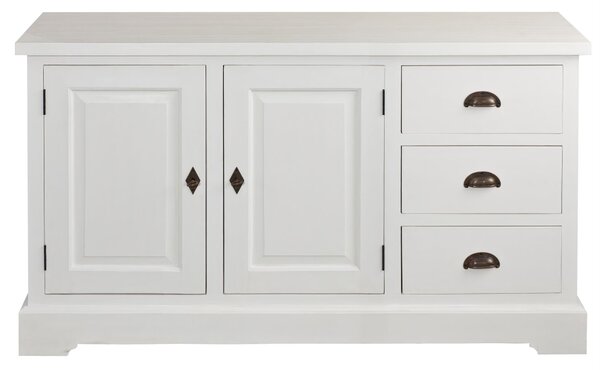 Komoda Brighton 3 szuflady + 2 drzwi white