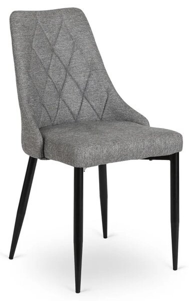 Zestaw 4x Krzesło Tapicerowane do Salonu CORK 2 Szare Nowoczesne Loft