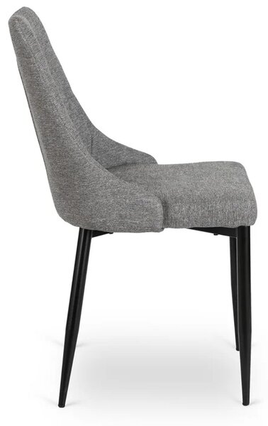 Zestaw 4x Krzesło Tapicerowane do Salonu CORK 2 Szare Nowoczesne Loft