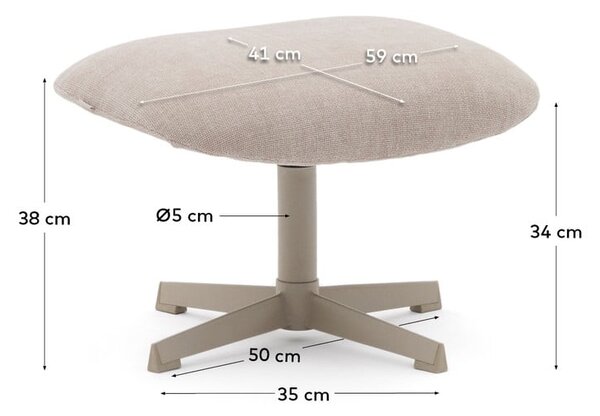 Beżowy podnóżek Jaspe – Kave Home