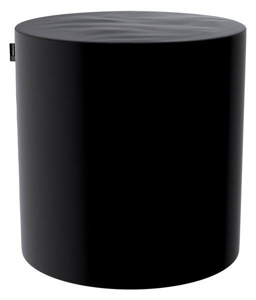 Puf Barrel kolor czarny tkanina połyskliwa, welwetowa