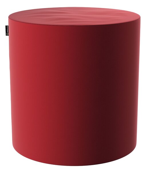 Puf Barrel kolor czerwony tkanina połyskliwa, welwetowa