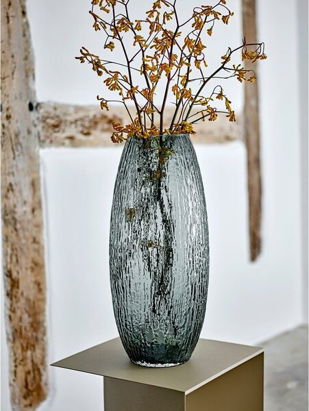 Szary szklany ręcznie wykonany wazon (wysokość 50 cm) Brock – Bloomingville