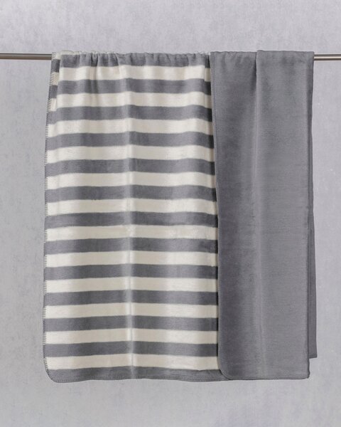 Koc Cosy Home 150x200cm Gray Stripes