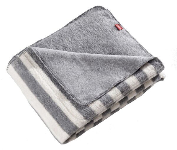 Koc Cosy Home 150x200cm Gray Stripes