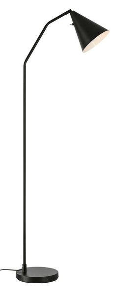 Czarna lampa stojąca LED ze ściemniaczem i metalowym kloszem (wysokość 144 cm) Funil – Markslöjd