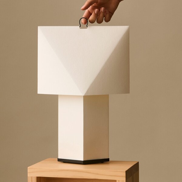 Lampa Stołowa HAY, Aplat, biały, salon, papier | karton, nowoczesny