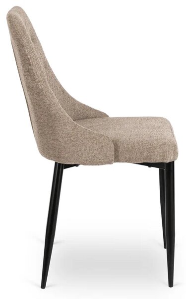 Zestaw 4x Krzesło Tapicerowane do Salonu CORK 2 Beżowe Nowoczesne Loft