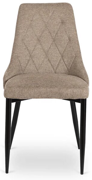 Zestaw 4x Krzesło Tapicerowane do Salonu CORK 2 Beżowe Nowoczesne Loft