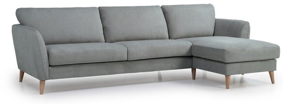 Jasnoszary narożnik Scandic Paris, prawy róg, 278 cm