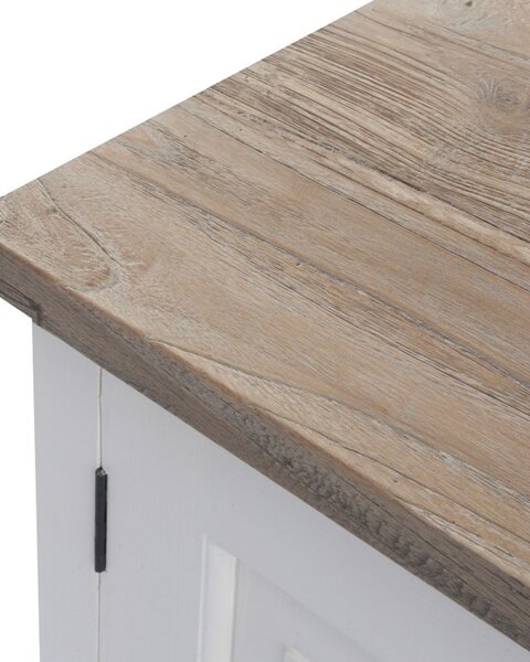 Szafka RTV Brighton 150x40x65cm white&natural