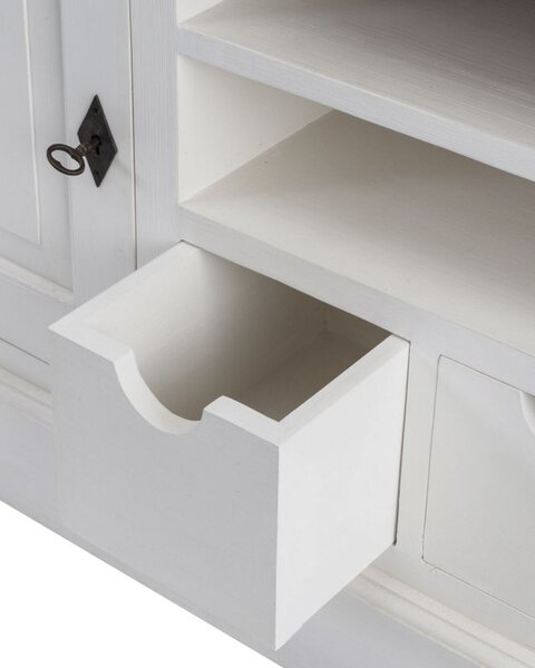 Szafka RTV Brighton 150x40x65cm white&natural
