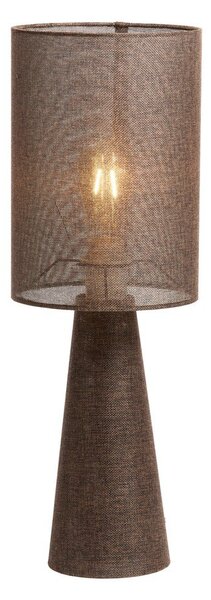 Brązowa lampa stołowa z tekstylnym kloszem (wysokość 58 cm) Micky – Light & Living