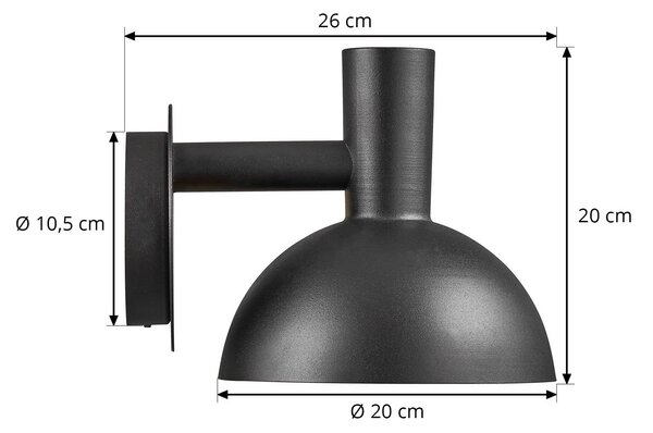 Nordlux Kinkiet zewnętrzny ARKI, możliwość ściemniania, czarny, metal, nowoczesny