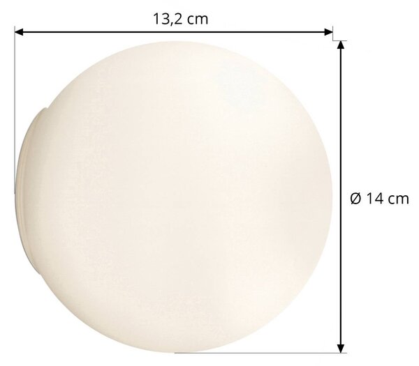 Artemide Kinkiet designerski Dioscuri, możliwość ściemniania, biały / opal, przedpokój, szkło, design