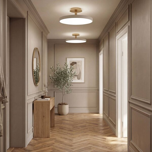 UMAGE Lampa sufitowa designerska Asteria UP PLUS, możliwość ściemniania, kremowy / amber, salon / jadalnia, metal, design