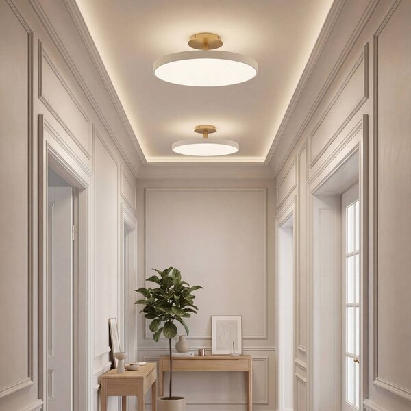 UMAGE Lampa sufitowa designerska Asteria UP PLUS, możliwość ściemniania, kremowy / amber, salon / jadalnia, metal, design
