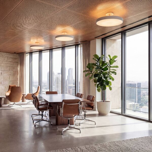 UMAGE Lampa sufitowa designerska Asteria UP PLUS, możliwość ściemniania, kremowy / amber, salon / jadalnia, metal, design
