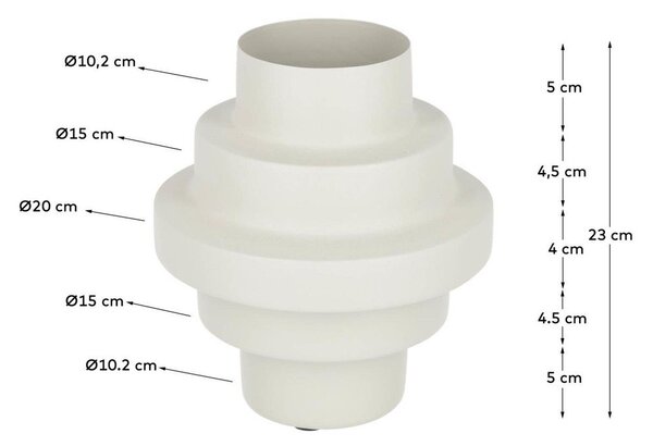 Beżowy stalowy wazon (wysokość 23 cm) Velia – Kave Home