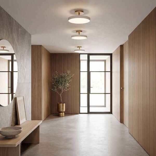 UMAGE Lampa sufitowa designerska Asteria UP PLUS, możliwość ściemniania, kremowy / amber, salon / jadalnia, metal, design