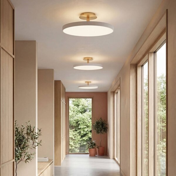UMAGE Lampa sufitowa designerska Asteria UP PLUS, możliwość ściemniania, kremowy / amber, salon / jadalnia, metal, design