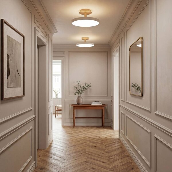 UMAGE Lampa sufitowa designerska Asteria UP PLUS, możliwość ściemniania, kremowy / amber, salon / jadalnia, metal, design