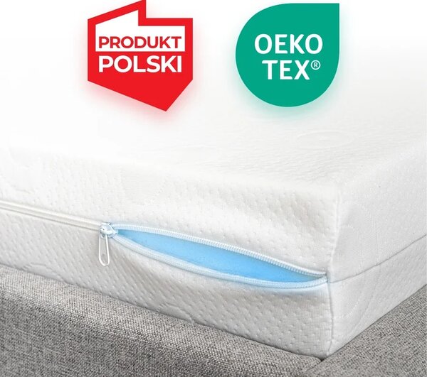 Materac Piankowy Jednoosobowy 90x200 cm Kieszeniowy Sprężynowy Twardy (H3) HAVANA 7 STREF KOKOS